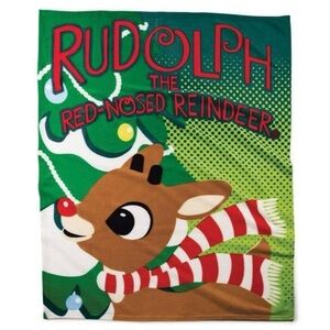 Rudolph The Red Nosed Reindeer Fleece Throw